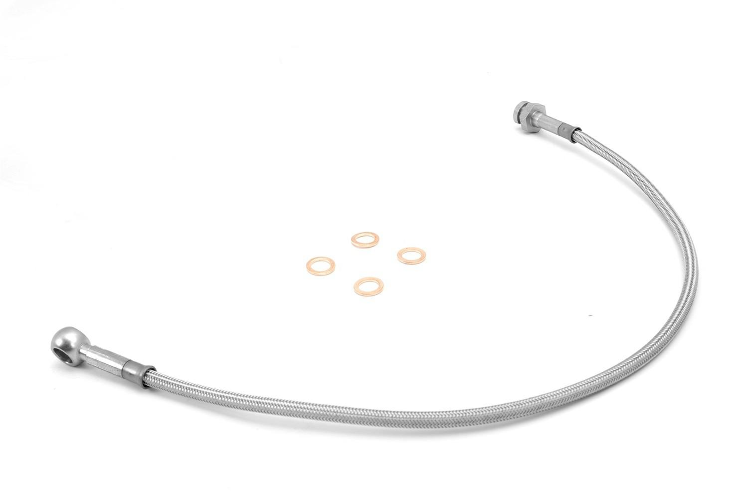 Rugged Ridge 16734.06 Front Brake Hoses; Stainless Steel; 82-86 Jeep CJ7/CJ8 Scrambler