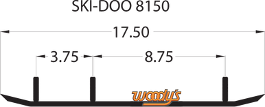 Woody's Extender Trail III Flat-Top Runner for 1998 Ski-Doo Formula III 600 ESD3-8150