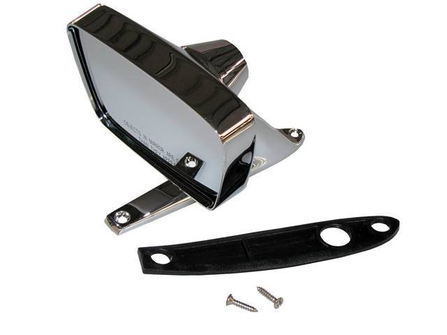 Outside Rearview Mirror, Manual, Rectangular Head, RH, Convex Mirror