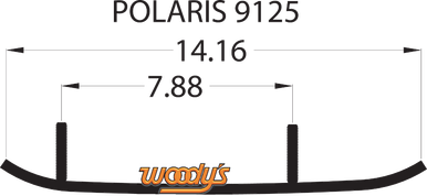 Woody's Extender Trail III Flat-Top Runner for 2005 Polaris 700 RMK EPI3-9125