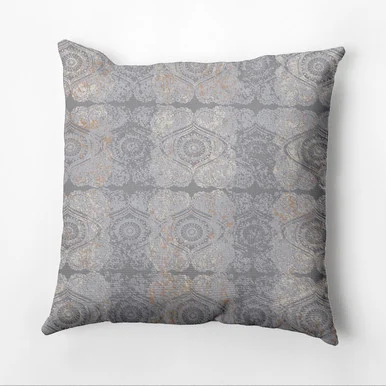 18″ x 18″ Gray Patina Square Outdoor Throw Pillow