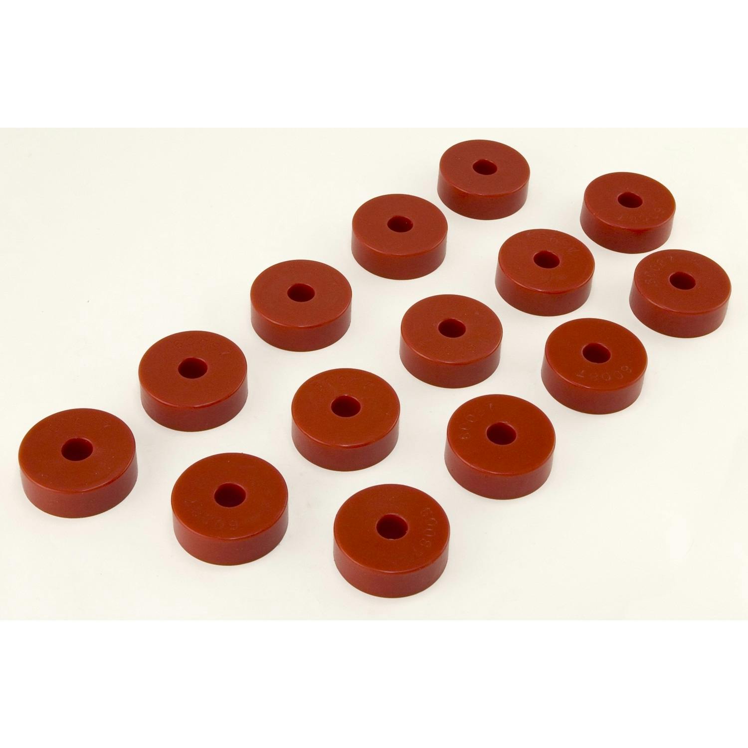 Rugged Ridge 18351.01 Body Mount Kit, Red, 14 Pieces