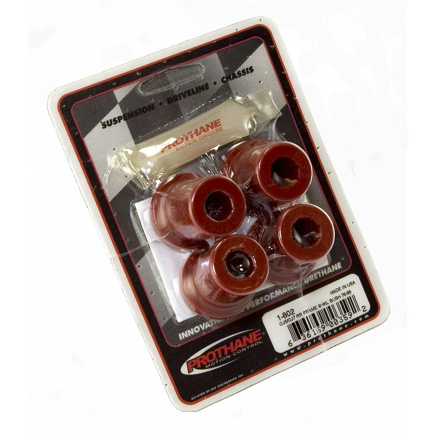 Rugged Ridge 18366.02 Bushing Set-4; Shackle Rear; 76-86 Jeep CJ Models