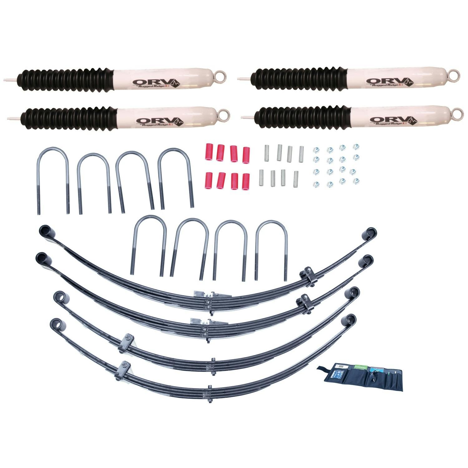 Rugged Ridge 18415.14 4 Inch Lift Kit with Shocks
