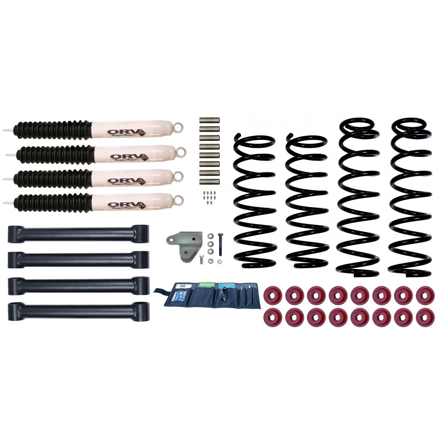 Rugged Ridge 18415.75 3 Inch Lift Kit with Shocks