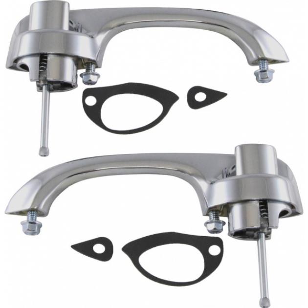 Nova Outside Door Handles, W/ Push Buttons, 1968-1979