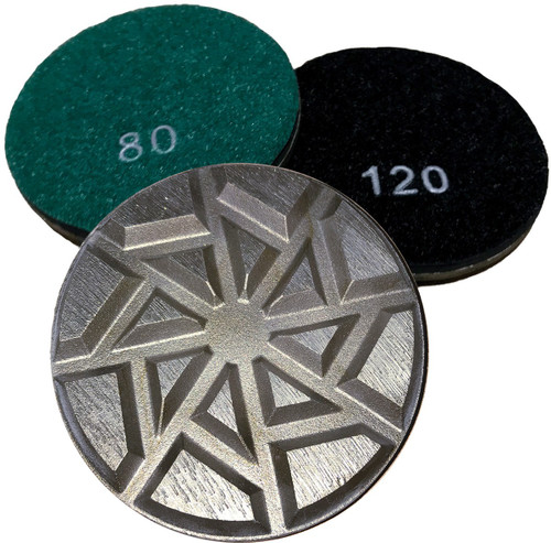 3" Metal Transition Grinding Pucks 120-Grit