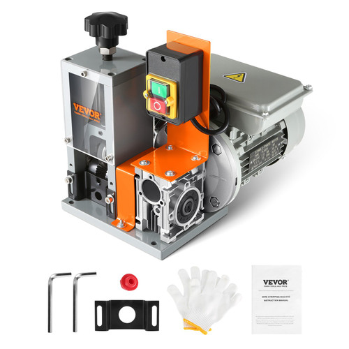 Automatic Wire Stripping Machine, 0.06''-0.98'' Electric Motorized Cable Stripper, 180 W, 60 ft/min Wire Peeler with Visible Stripping Depth Reference, for Scrap Copper Recycling