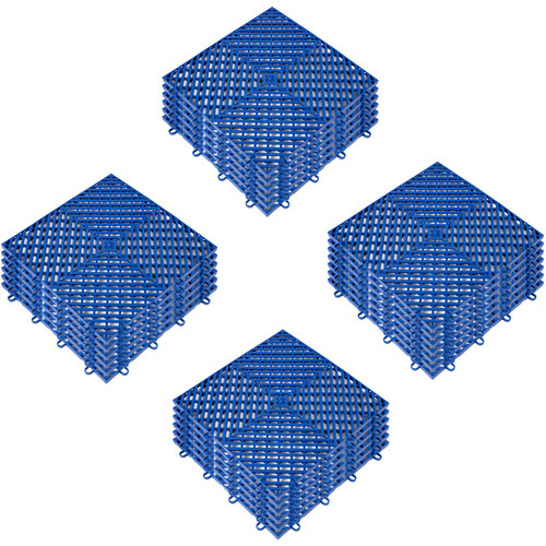 Rubber Tiles Interlocking 25 PCS Blue, Drainage Tiles 12x12x0.5 Inches, Deck Tiles Outdoor Floor Tiles, Outdoor Interlocking Tiles, Deck Flooring for Pool Shower Bathroom Deck Patio Garage