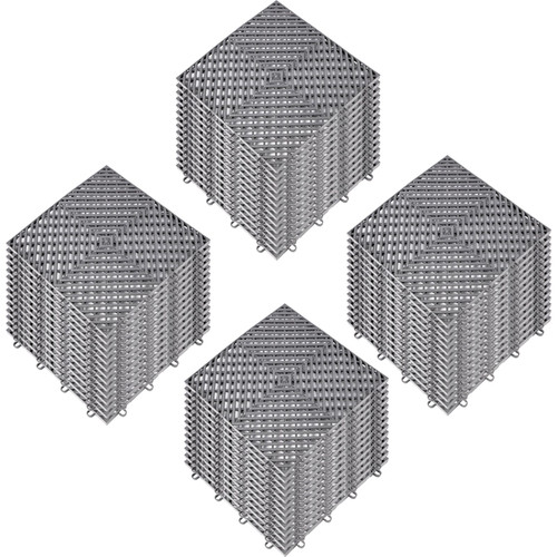 Tiles Interlocking 55 PCS Gary, Drainage Tiles 12x12x0.5 Inches, Deck Tiles Outdoor Floor Tiles, Outdoor Interlocking Tiles, Deck Flooring for Pool Shower Bathroom Deck Patio Garage