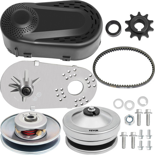 212CC Torque Converter Kit Go Kart 30 Series 6.5 HP Mini Bike Comet Clutch Set 3/4 Inch 10T #40 or 41 Chain Predator Driver Pulley Replacement Comet TAV2 Go-Kart Torque Converter
