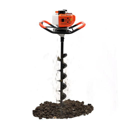 Post Hole Digger Gas Powered, 52cc 2.3 HP 2 Stroke Engine Earth Auger with 4" 6" 8" Drill Bits and 11.8'' Extension, EPA Compliant Fence Post Hole Auger for Fence Posts Planting Tree