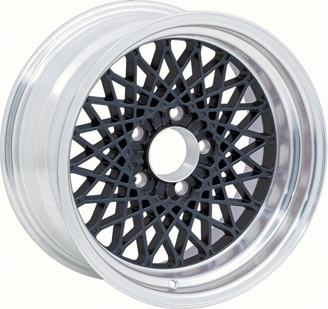 1982-92 Firebird, GTA Style Alloy Wheel, 16" x 8", 5" Backspacing, 16mm Offset, Black