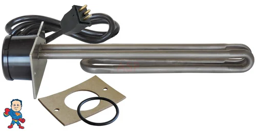 2.5kW Watkins HotSpring Heater Element – 2″ x 4″ Square Flange, 230v, 10-3/4″ Immersion