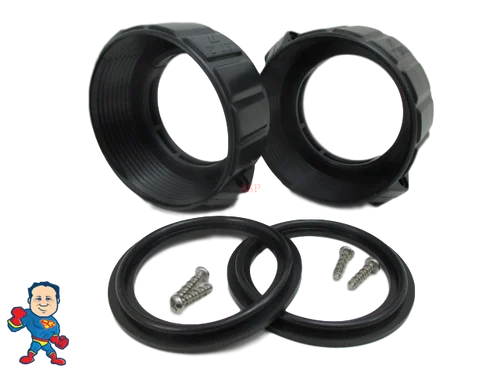 2-Pack 2″ Heater Union Split Nut Kit with Gaskets & Screws – Hot Tub Spa Parts