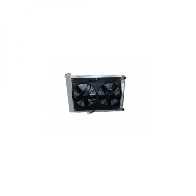 Camaro Radiator Module 2 Pass SPC Engine With Spal Dual 16" Fans 1967-1969