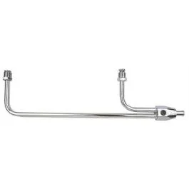 Trans-Dapt 2197 Holley 4150 Chrome Steel 3/8′ Fuel Line, 9-5/16′ Centers