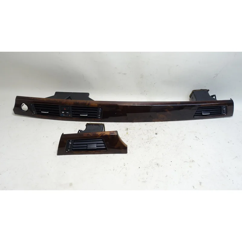 2007-2013 BMW E90 E92 3-Series Dashboard Air Vent Wood Trim Set Walnut Root OEM