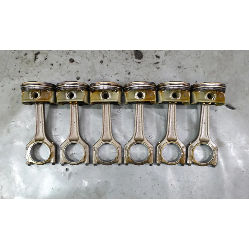 2006 BMW N52 3.0L 6-Cylinder Engine Piston and Connecting Rod Set of 6 OEM