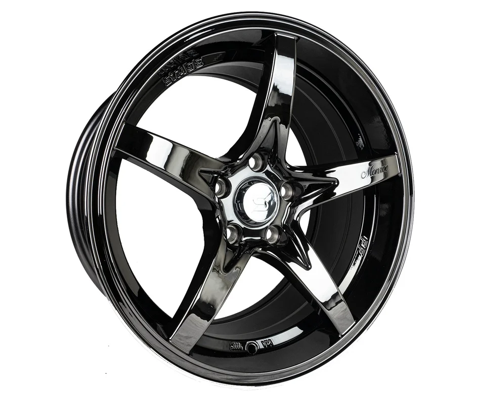 Stage Wheels Monroe 17×8.5 +30mm 5×114.3 CB: 73.1 Color: Black Chrome