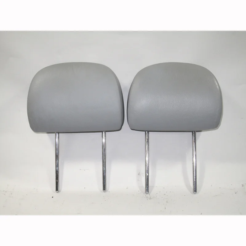 BMW 02-05 E46 3-Series Basic Factory Front Seat Headrest Pair Grey Leather OEM