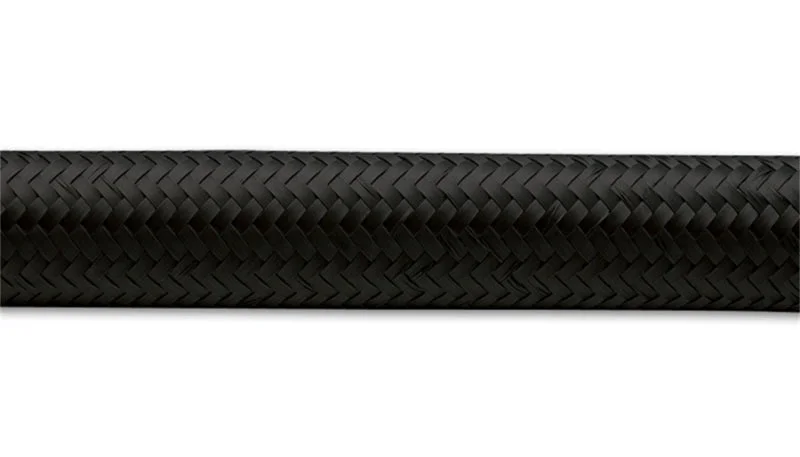 Vibrant -4 AN Black Nylon Braided Flex Hose (20 foot roll)
