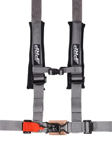 PRP SB4.2LL-S 4.2 Seat Belt Harness with Latch and Link Lap Belt Silver