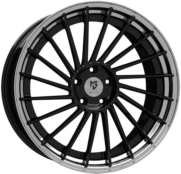 MB Design VR3.2 9×20 ET35 5×112 20 Inch wheel black glossy / black glossy polished