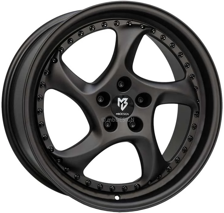Wheel front MB Design TURBO S 8,5×19 ET45 5×112 19 Inch black matt