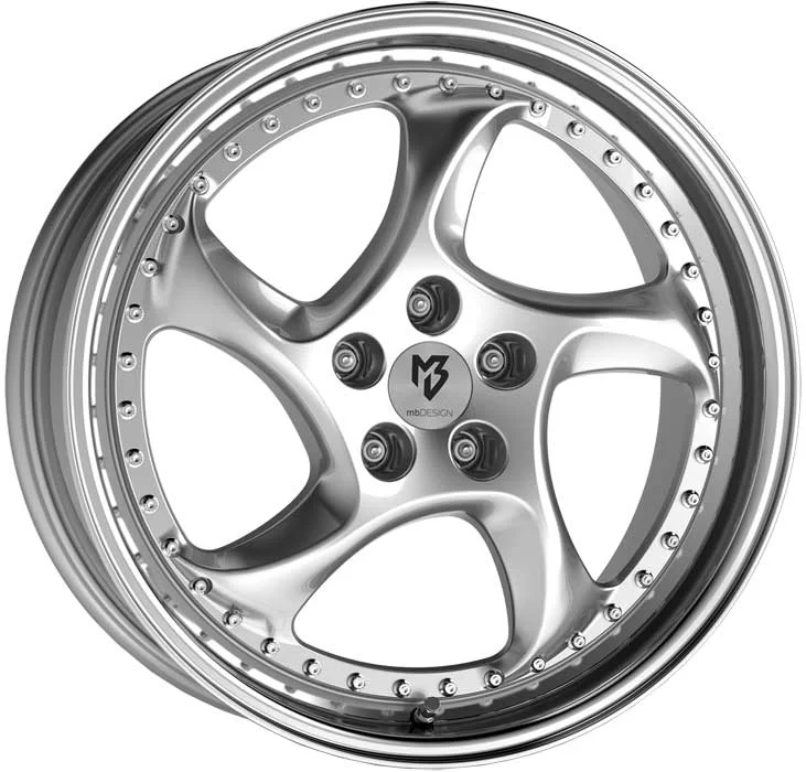 Wheel front MB Design TURBO S 8,5×19 ET45 5×112 19 Inch silver polished
