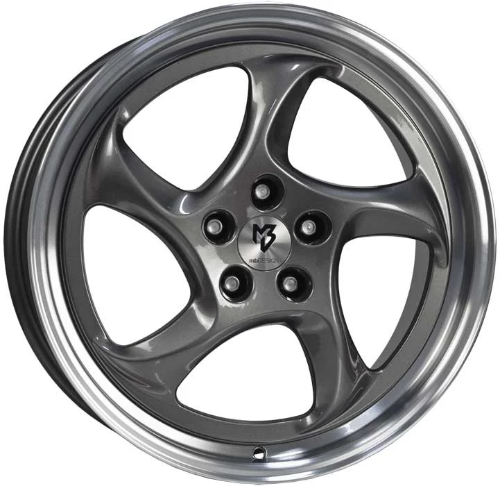Wheel front MB Design TURBO 8,5×19 ET45 5×112 19 Inch glossy grey polished