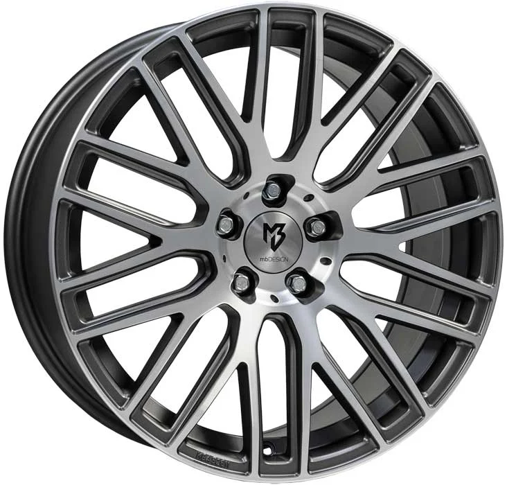 Wheel rear MB Design KV4 8,5×19 ET45 5×112 19 Inch grey matt polished