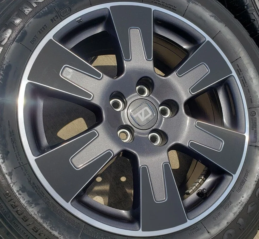 Premium Cast Black Vinyl Decal Inlays for 2017-2020 Ridgeline 18″ Wheels