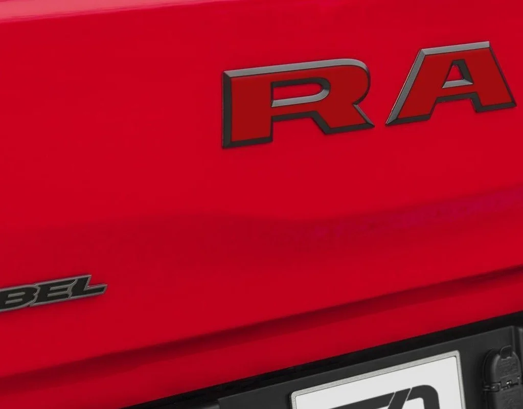 Premium Cast Vinyl Decal Letter Inlays for 2019-2024 RAM 1500 Rebel Tailgate