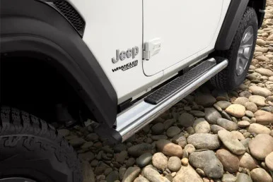 MOPAR 82215330AB Tubular Side Steps Chrome for 18-24 Jeep Wrangler JL 2-Door