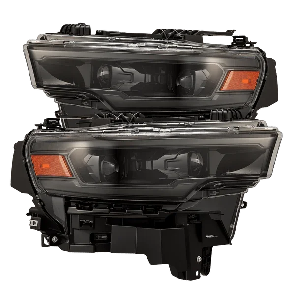 AlphaRex 25-26 Ram 1500 & RHO LUXX-Series LED Projector Headlights Alpha-Black
