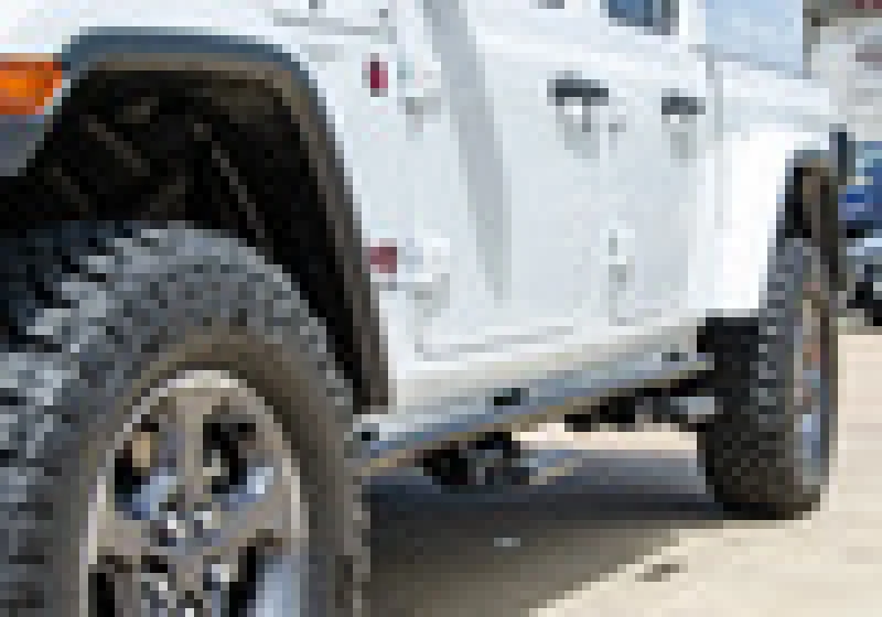 N-Fab RKR Step System 2019 Jeep Wrangler JT 4 Door Truck Full Length – Tex. Black – 1.75in