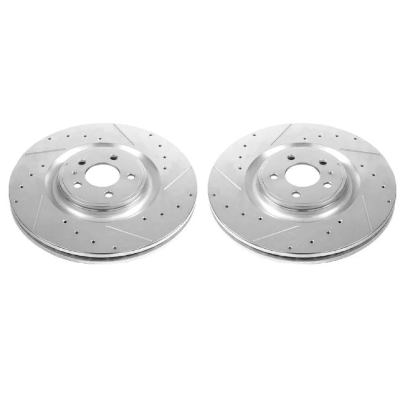 Power Stop 13-14 Ford Mustang Front Drilled & Slotted Rotor – Pair