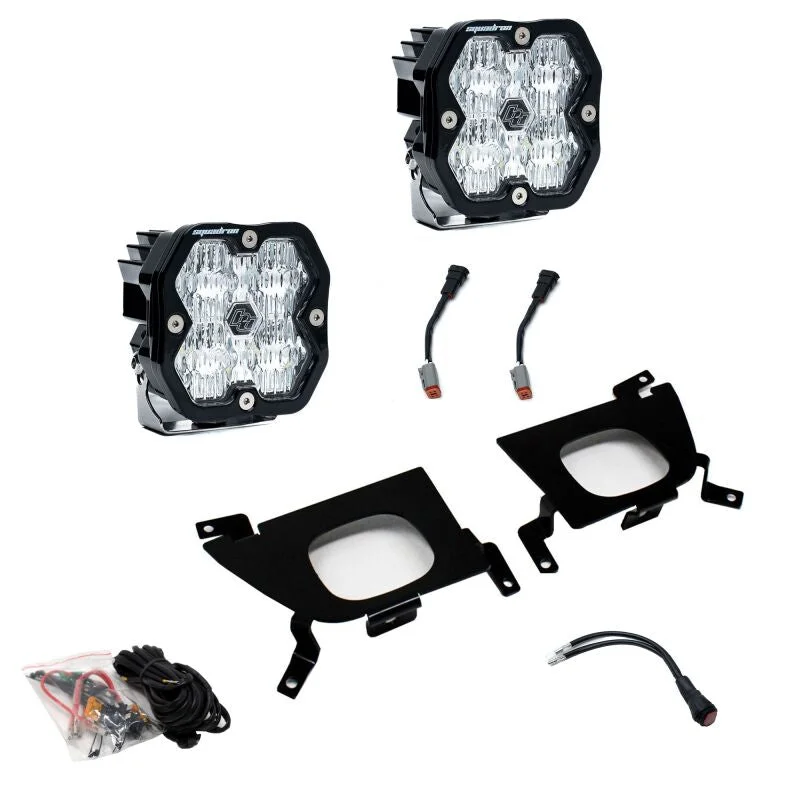 Baja Designs 19-22 Chevy 1500 / 20-22 2500/3500 Squadron Sport 2.0 Fog Pocket Kit (WC) – Clear