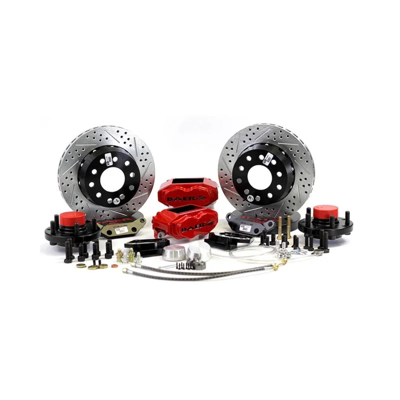 Baer Brakes 64-72 GM A-Body/67-69 F-Body STD Studs 11in SS4+ Front SDZ Brake Kit – Red