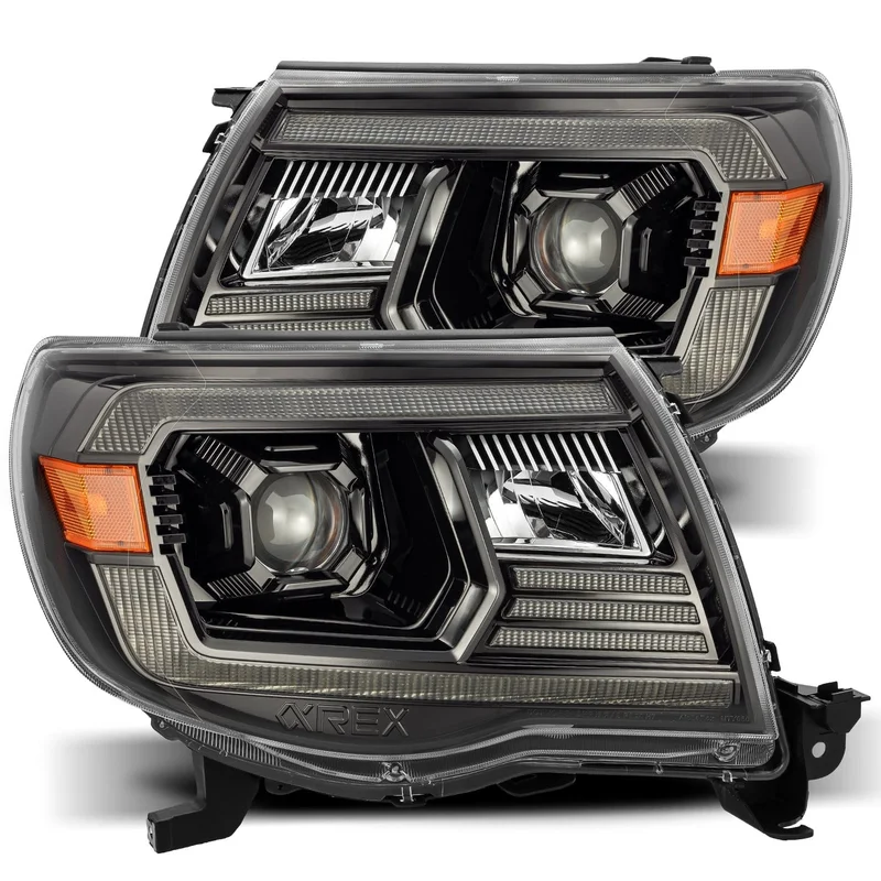 2005-2011 Toyota Tacoma LUXX-Series LED Projector Headlights Alpha-Black Alpha-Rex 880739