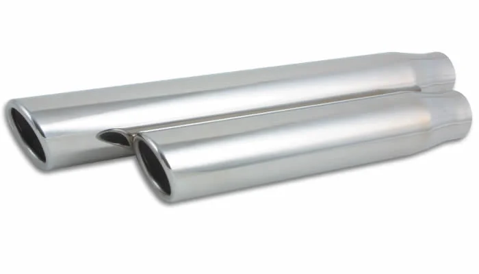 4in Round Stainless Steel Tip (Single Wall, Angle Cut) – 2.5in inlet, 18in long