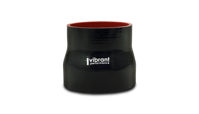 4 Ply Silicone Reducer Coupler, 4in x 4.5in x 3in Long – Black
