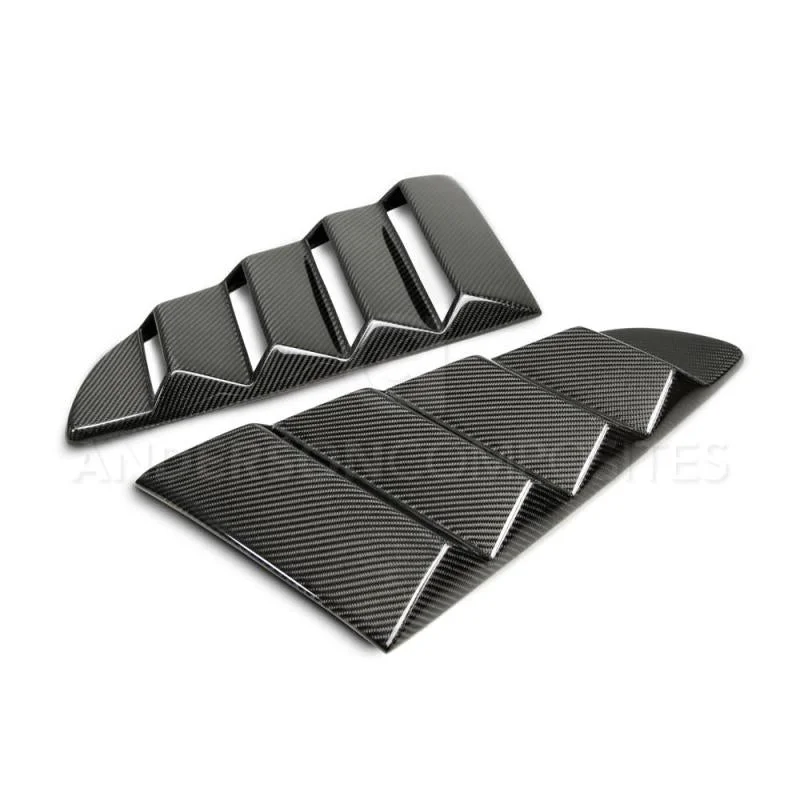 Anderson Composites 2015-2017 Ford Mustang Type-V Style Carbon Fiber Window Louvers – Vented