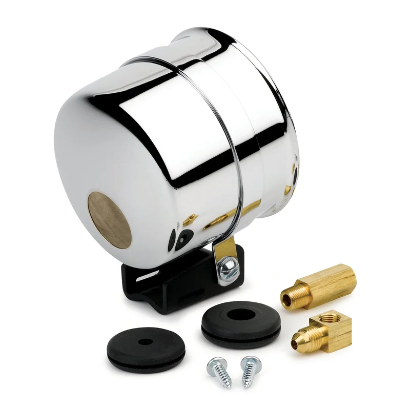 GAUGE MOUNT, 3 3/8in, PEDESTAL W/ CHROME CUP