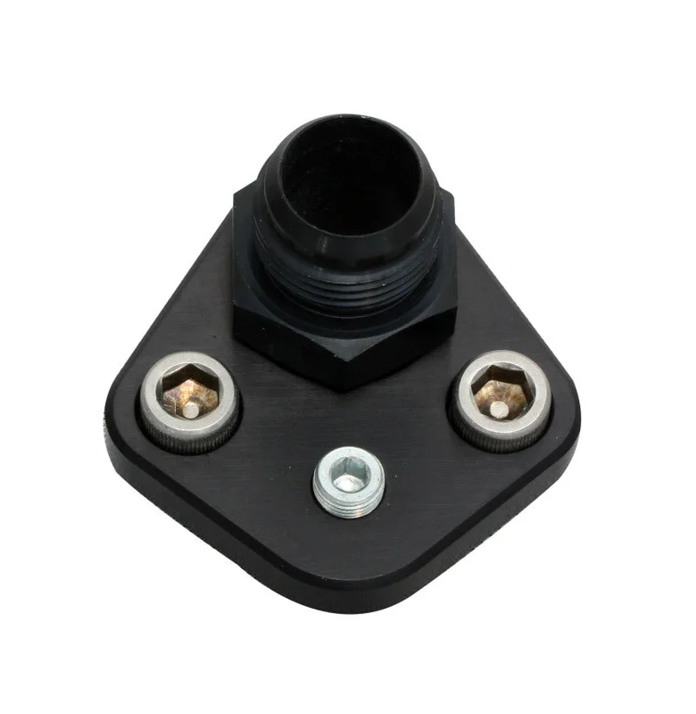 Moroso Chevy Big Block/Chrysler 273-440/Ford Fuel Pump Block-Off Plate w/Fitting – Billet Alum
