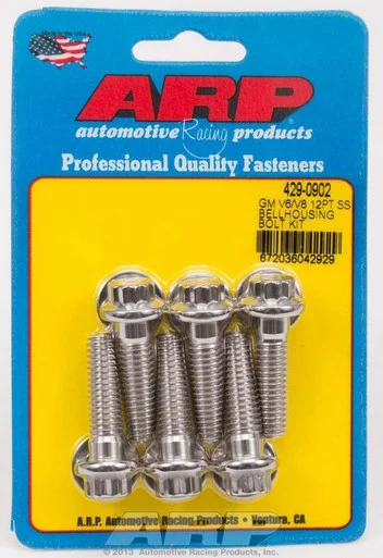 S/S Bellhousing Bolt Kit – 12pt. GM V6/V8