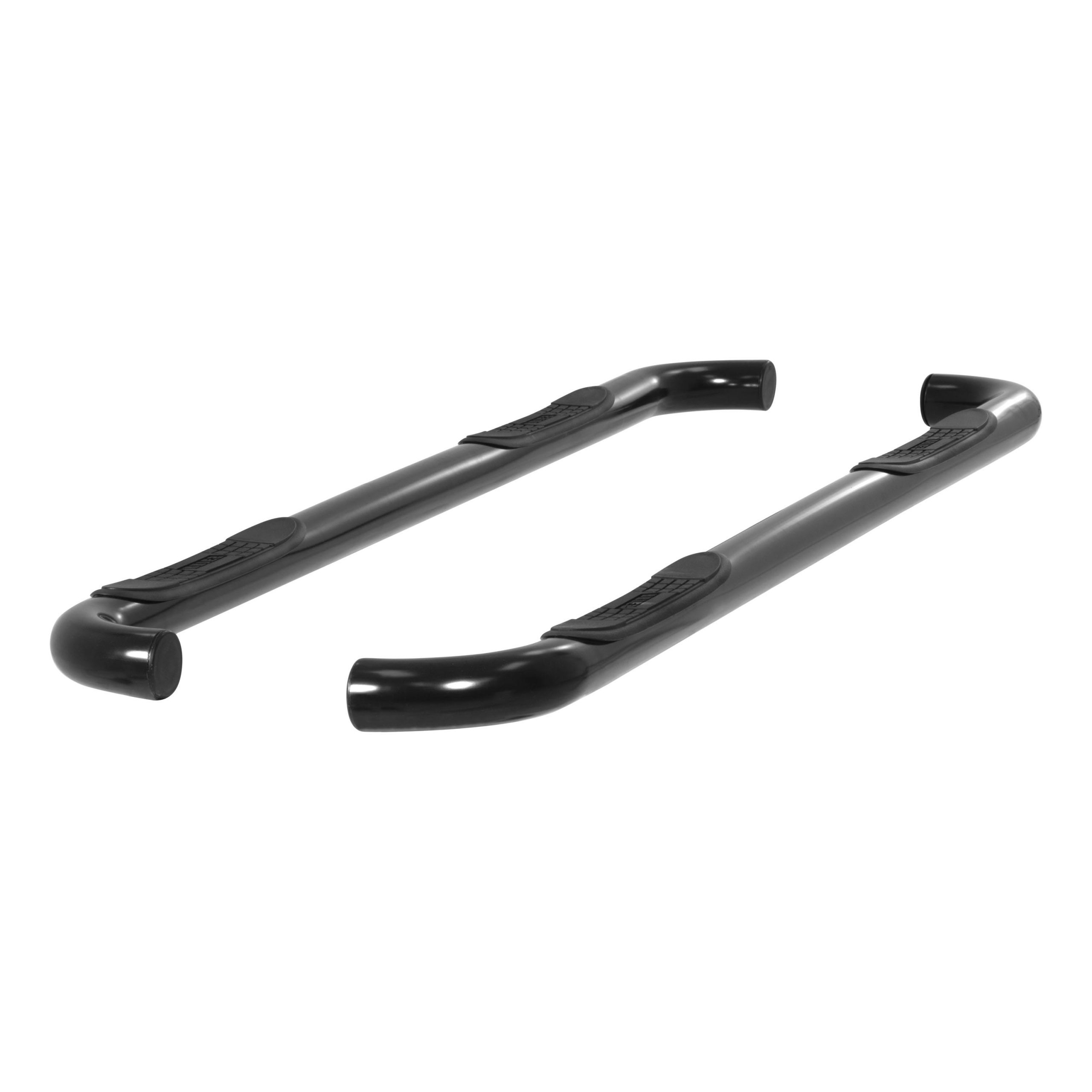 ARIES 203019 3in. Round Black Steel Side Bars; Select Ford Explorer Sport Trac