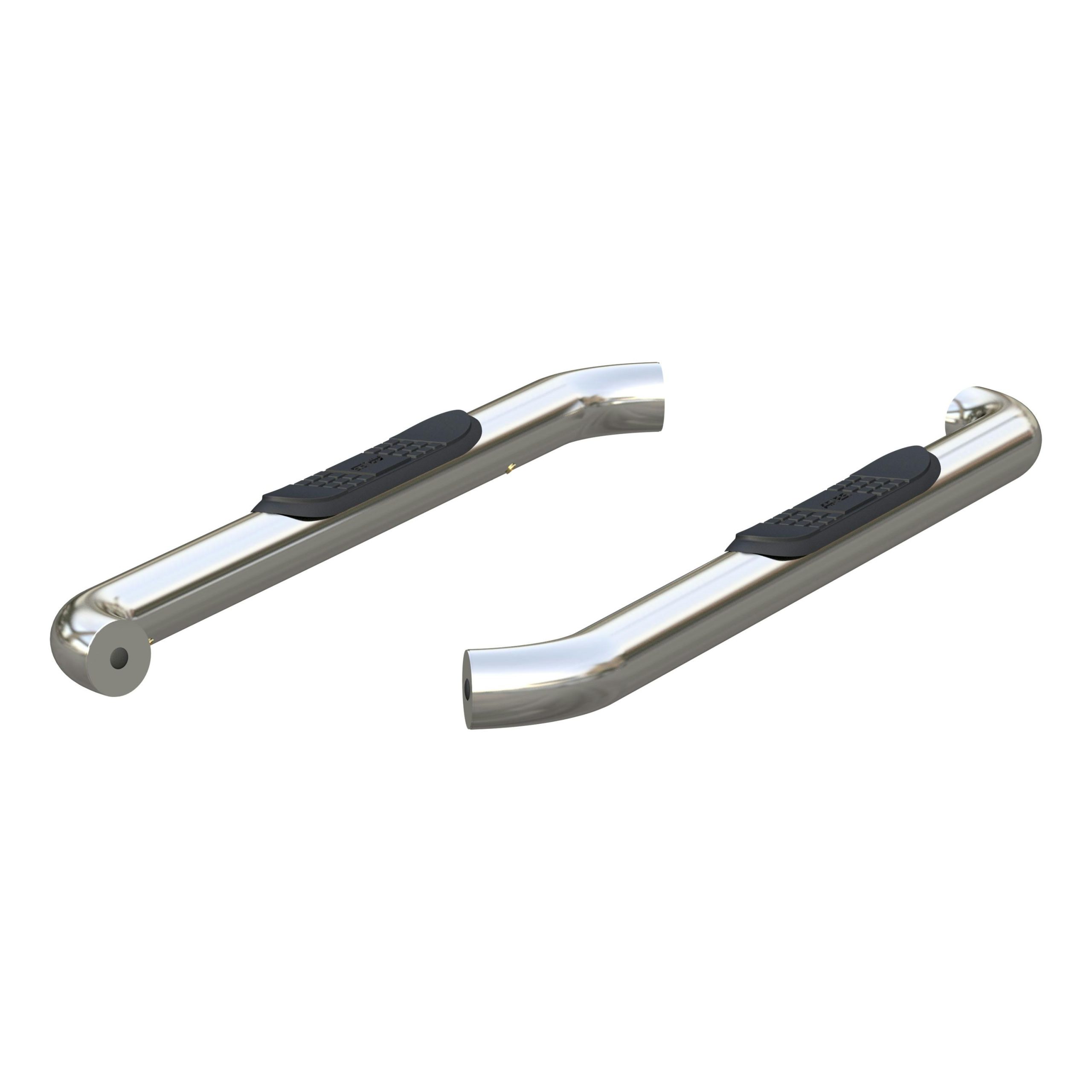 ARIES 203045-2 3" Round Polished Stainless Side Bars, Select Ford F-150, F-250, F-350