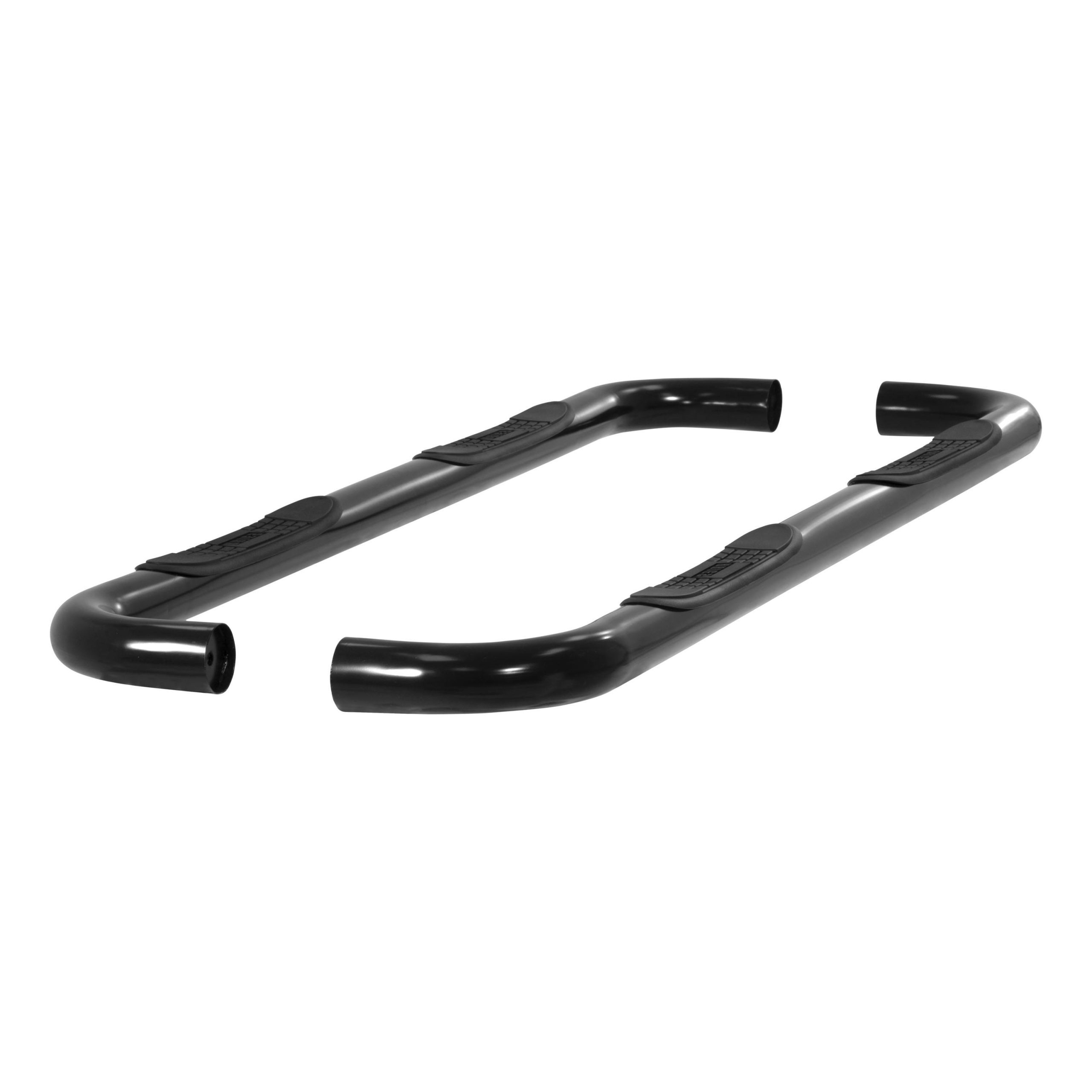 ARIES 204009 3" Round Black Steel Side Bars, Select Silverado, Sierra 1500, 2500, 3500 HD